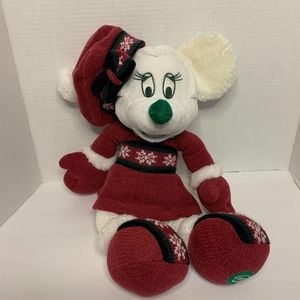 Disney Store Exclusive Winter Fun Christmas Minnie Mouse Plush Doll 18"